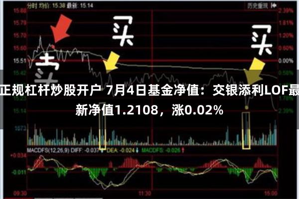 正规杠杆炒股开户 7月4日基金净值：交银添利LOF最新净值1.2108，涨0.02%