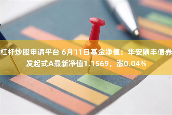 杠杆炒股申请平台 6月11日基金净值：华安鼎丰债券发起式A最新净值1.1569，涨0.04%