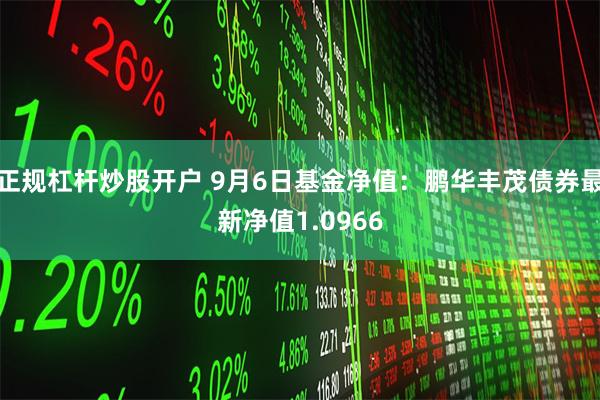 正规杠杆炒股开户 9月6日基金净值：鹏华丰茂债券最新净值1.0966